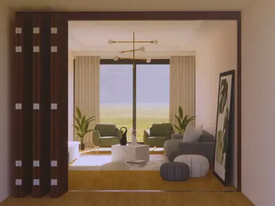 partition wood honeycomb 3D model