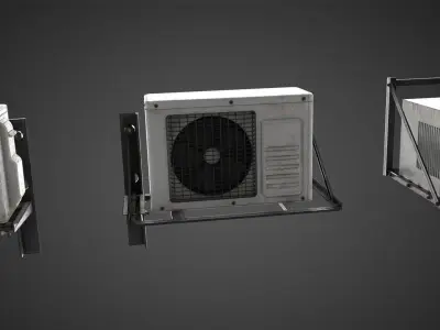 Cool Breeze AC Units for Ultimate Comfort Low-poly 3D model