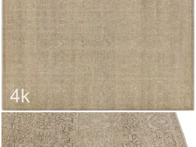 Carpet set 2202 - Jute Rug - 4K 3D model