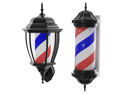 Barbershop Lamps BLENDER 3D Model Cycles 3D model