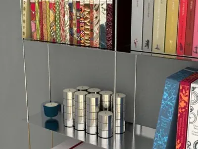 tealights and tealight holder Low-poly 3D model