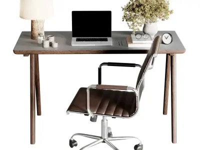 Workplace - Home offfice set - office furniture 40 3D model