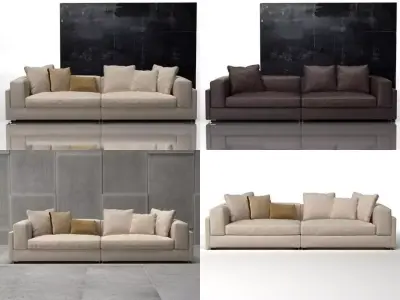 A four different sofas 3D model