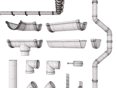 Gutter system 3D model