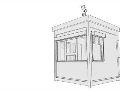 container guard booth 250cm x 250 cm  many formats 3D model