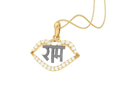 Shree Ram Pendant 3D print model