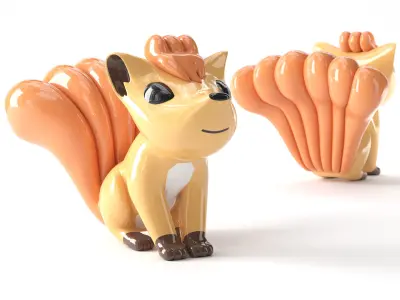Pokemon Vupix ceramic 3D model