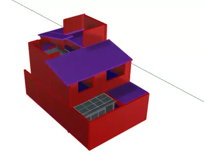 Modern Contemporary House 3D print model