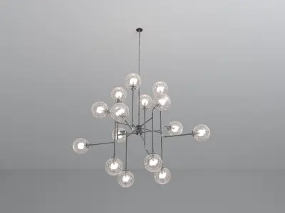 Chandelier 16 Bulb Interior Light 3D model