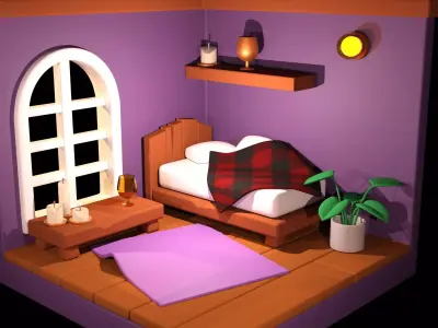 Isometric Bedroom 3D model