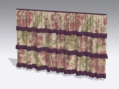 Curtain Low-poly 3D model 53