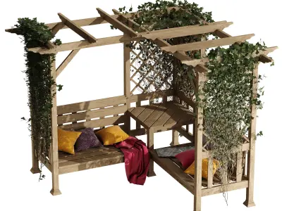 Garden pergola 2 3D model