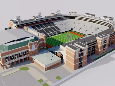 Boone Pickens Stadium - Oklahoma University Stadium USA 3D model