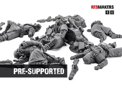 Death Squad - Slain soldiers 3D print model