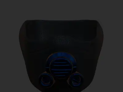 Gas mask helmet 3d model scifi Low-poly  Low-poly 3D model 459