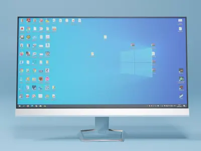3d Monitor with windows 3D model