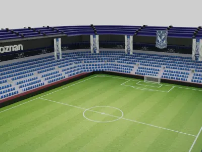 Lech Poznan Football Stadium Low-poly 3D model