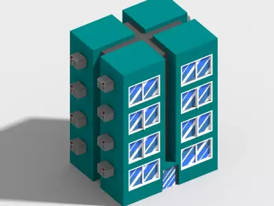 Building in voxel 3D model