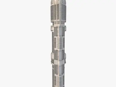 futuristic skyscraper 3D model