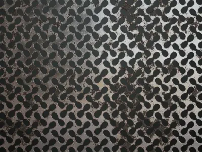 Weathered Organic-Link Metal Grill PBR Seamless Texture