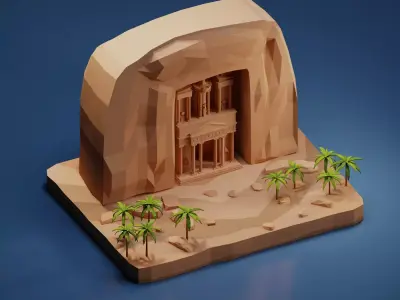 Petra 3d Model Low-poly 3D model