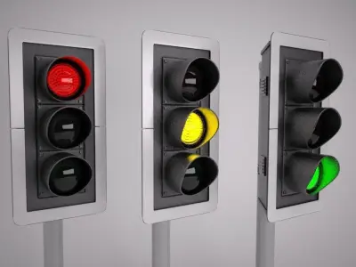 Urban Traffic Light 3D model