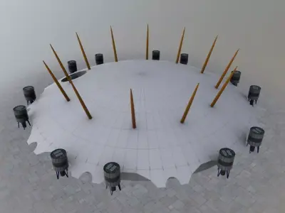 London O2 Millennium Low-poly 3D model