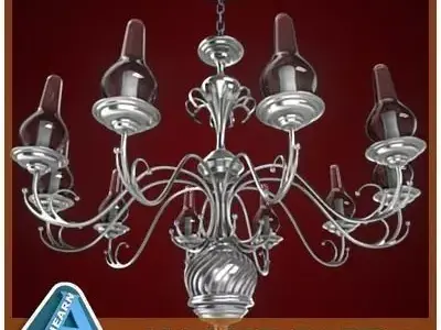 Chandelier silver 3D model