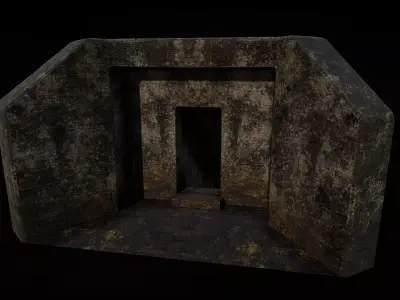 Bunker Entrance Low-poly 3D model