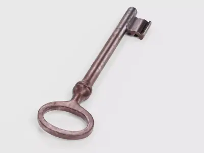 Key V2 - Rusty Hollow Barrel Skeleton Key 3D model