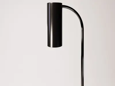 Floor lamp with marble base  Low-poly 3D model