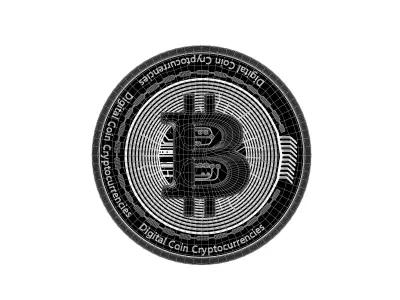 Bitcoin v2 001 Low-poly 3D model