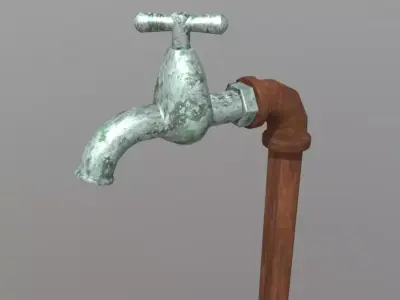 Faucet water tap - water tap Low-poly 3D model
