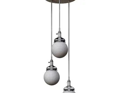 Industrial Island Pendant Lights 3D model