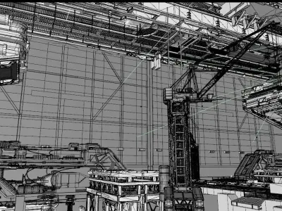 technology factory 3D model