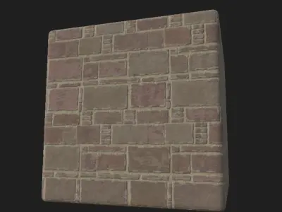 Worn Bricks - PBR Tileable Texture Set 3D model