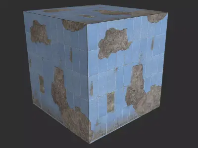 Damage Ceramic Wall Tiles 4k Pbr Texture Texture