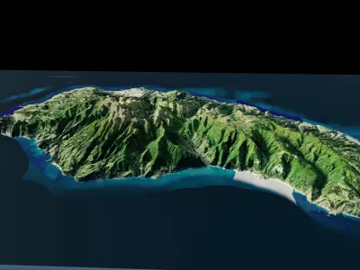 Madeira Island full 3d model terrain 3D model