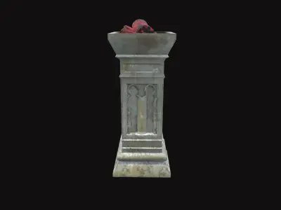 Medieval Torch V29 Low-poly 3D model