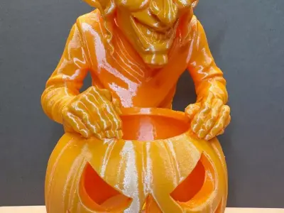 Goblin Jack O Lantern Lamp STL 3D print model