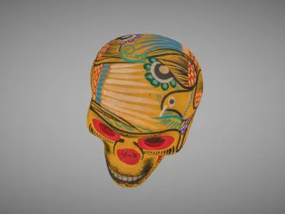 Sugar Skull Low-poly 3D model