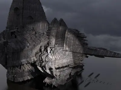 Aztec Temple ship 2 designs  3D model