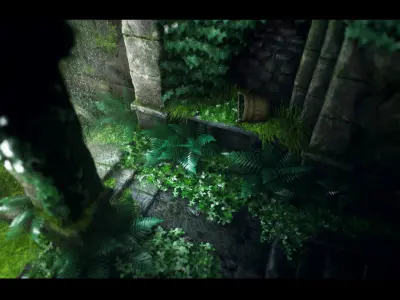 Watermills  Nature Environment Low-poly 3D model