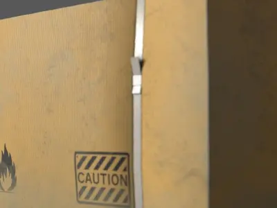 low poly box cardboard Low-poly 3D model