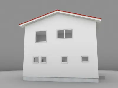 House model for background 17 Low-poly 3D model