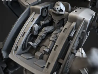 Blubbery Robot Poseable 100mm 3D print model