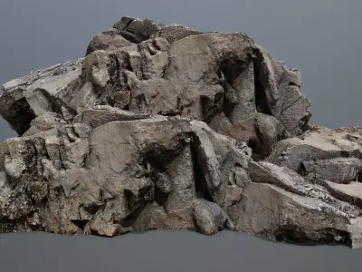 Mountain Low-poly 3D model 13