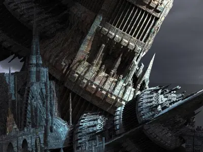 Covenant  Skyscraper Huge Alien 3D model