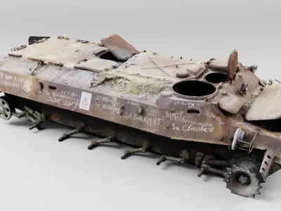 MT-LB multi-purpose towing vehicle amphibious tracked armored  3D model