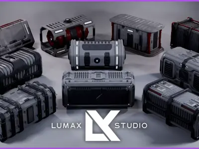 Sci-Fi Cargo Containers 3D model